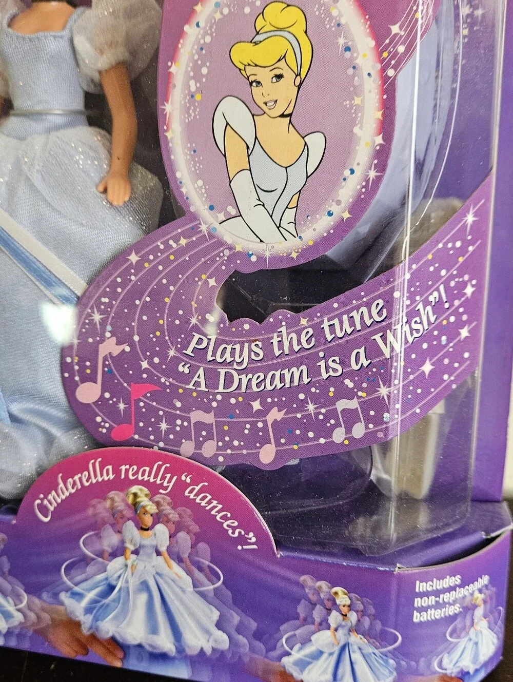 NIB Vtg Disney's Dancing Princess Doll 16533 Cinderella Music 1996 Still Plays!